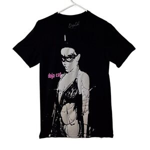 Women Small Doja Cat Singer Black Band Tee shirt